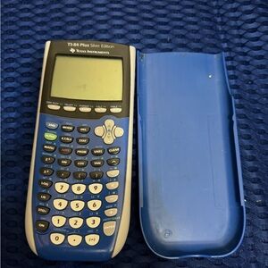 Texas Instruments Blue and White Graphing Calculator